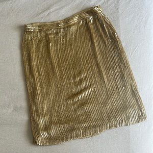 Gold Sequin High Waisted Skirt